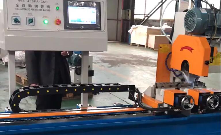 全自動型切管機(jī)(450)切割圓棒視頻